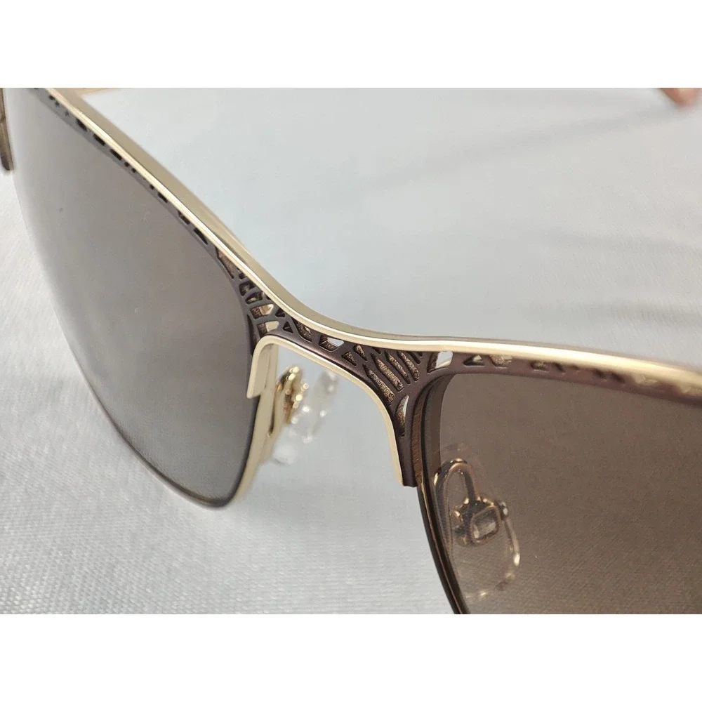 Liz Claiborne L577/S 09QHA Women's Sunglasses Brown Gold Filigree 56mm